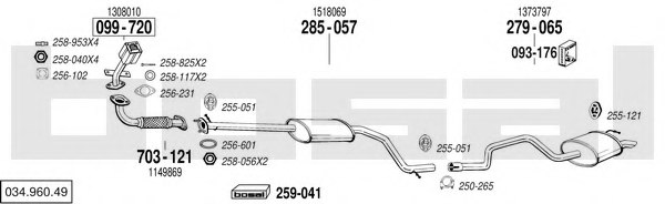 BOSAL 034.960.49 Exhaust System